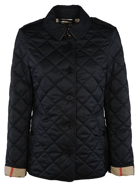 burberry quilted women jacket zipper navy|Burberry diamond quilted fitted jacket.